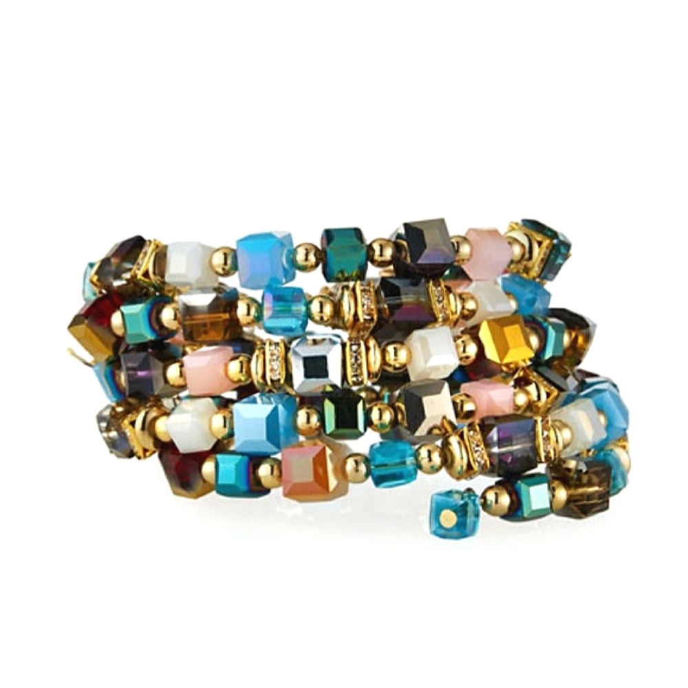 Greenbeads Multicolored🌈 Layered Wrap Bracelet - NIB - Picture 16 of 16